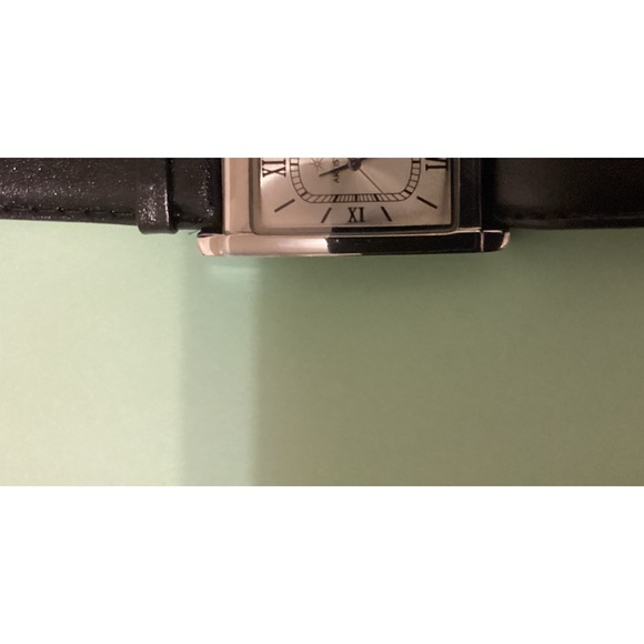 Vintage Artistry Watch NWT Silver Rectangular Watch w. Black Band needs battery - Picture 11 of 12